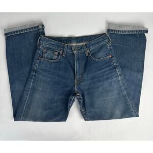 Vintage 1999 Y2K Levi's 511 Slim Denim Jeans Made in Japan 28x29 Ankle Crop